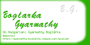 boglarka gyarmathy business card